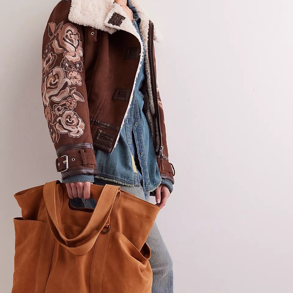 Free People Suede Caravan Tote brown - Picture 3 of 15
